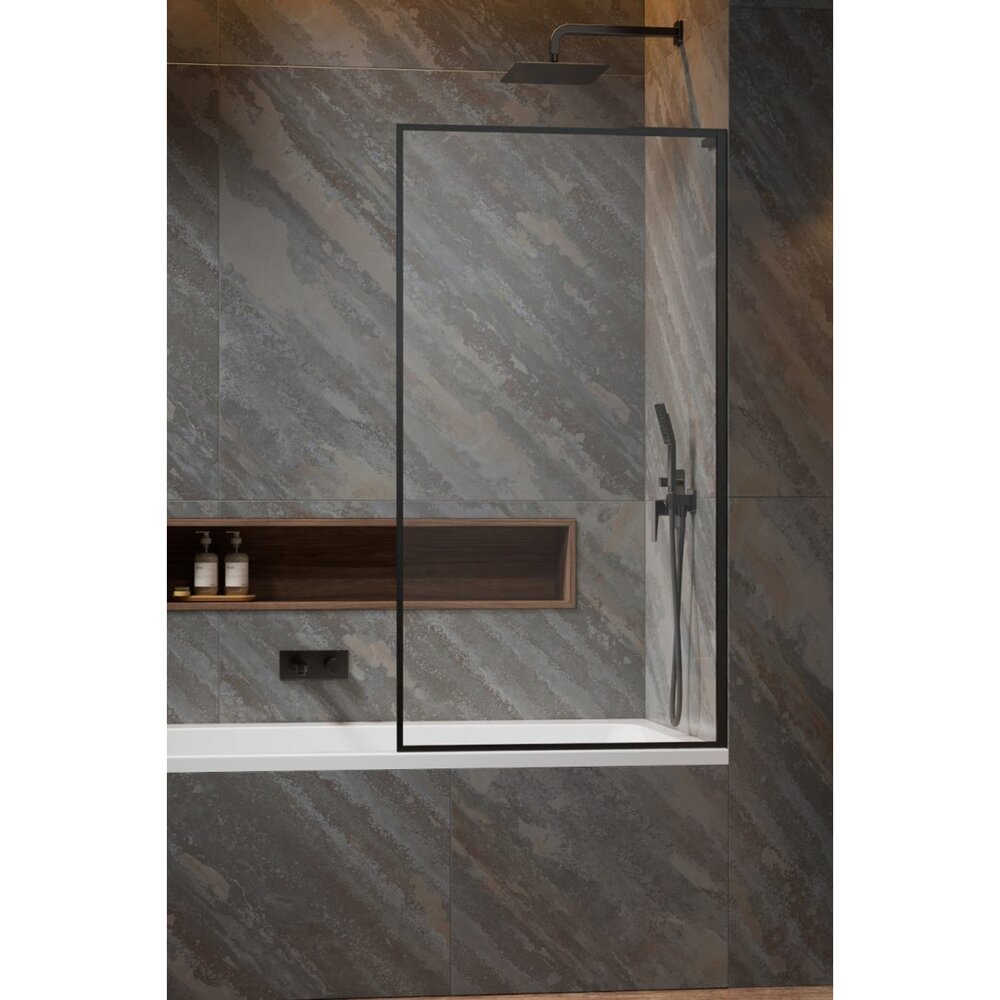 Параван за вана Radaway Modo F SL PNJ II GunMetal перфектно-прозрачен 50x150 cm стъкло 8 mm дясно