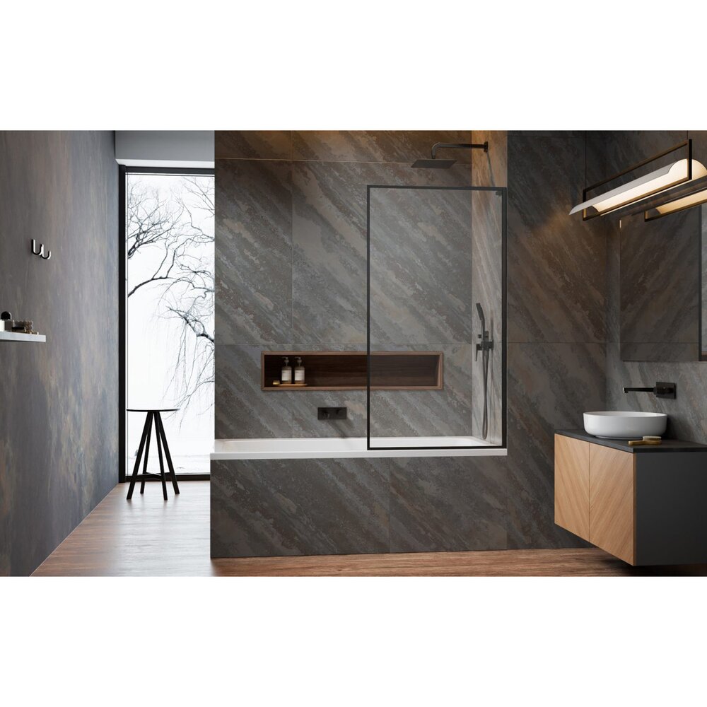 Параван за вана Radaway Modo F SL PNJ II GunMetal матово-прозрачен 60x150 cm стъкло 8 mm дясно