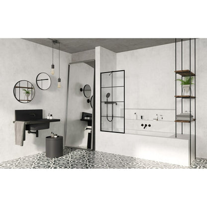 Параван за вана Radaway Modo New PNJ II Factory черен мат-прозрачен 80x150 cm стъкло 8 mm