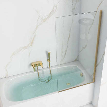 Параван за вана Rea Elegant златен 70x140 см