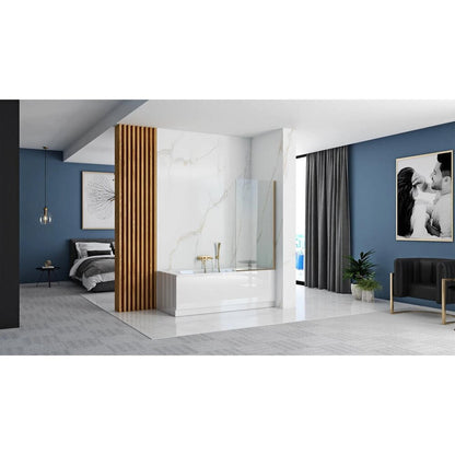 Параван за вана Rea Elegant златен 80x140 см