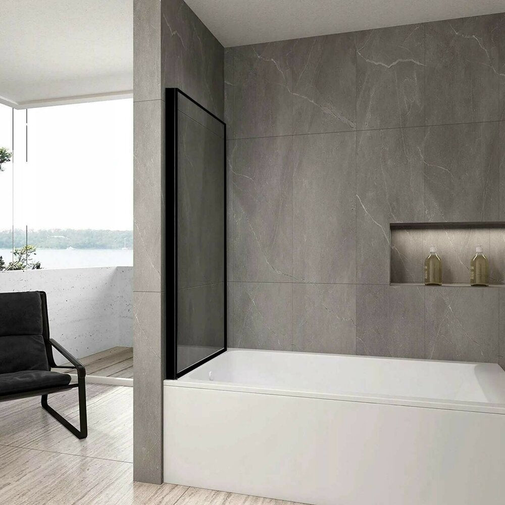 Rea Lagos Black Bathtub Screen 70x140 cm Mobile