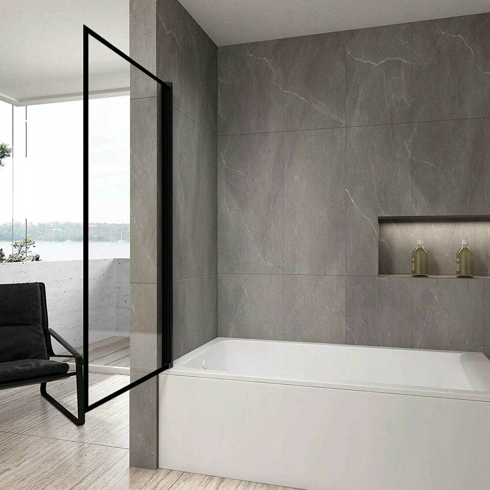 Rea Lagos Black Bathtub Screen 70x140 cm Mobile