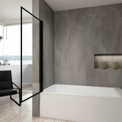 Rea Lagos Black Bathtub Screen 80x140 cm Mobile
