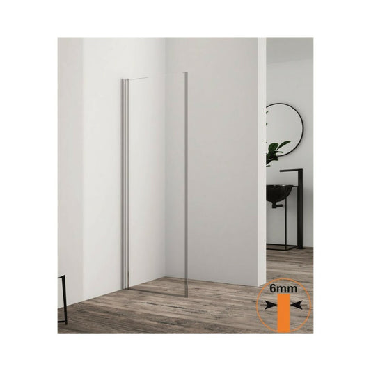 Мобилен душ параван тип Walk-In Inter Ceramic хром лъскав 60x200 см стъкло прозрачно
