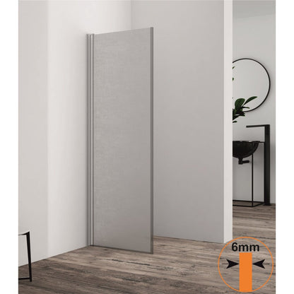 Мобилен душ параван тип Walk-In Inter Ceramic хром гланц - матово стъкло 40x200 см