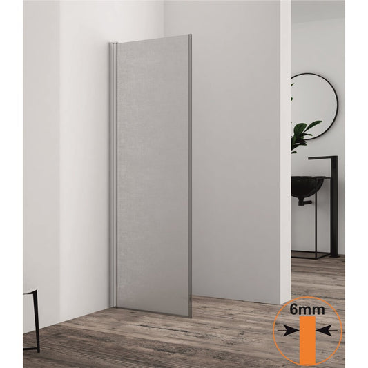 Мобилен параван за душ тип Walk-In Inter Ceramic, хром, матово стъкло 50x200 см