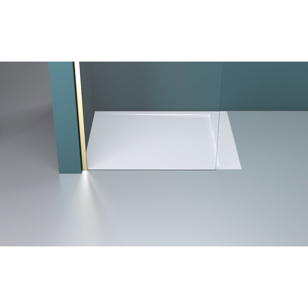 Параван за душ тип Walk-in златен мат Rune Syn 110x200 см