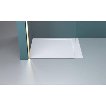 Параван за душ тип Walk-in златен мат Rune Syn 110x200 см