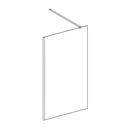 Параван за душ тип Walk-in златен мат Rune Syn 110x200 см
