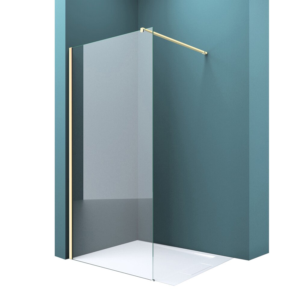 Walk-in душ параван златен переит Rune Syn 70x200 см