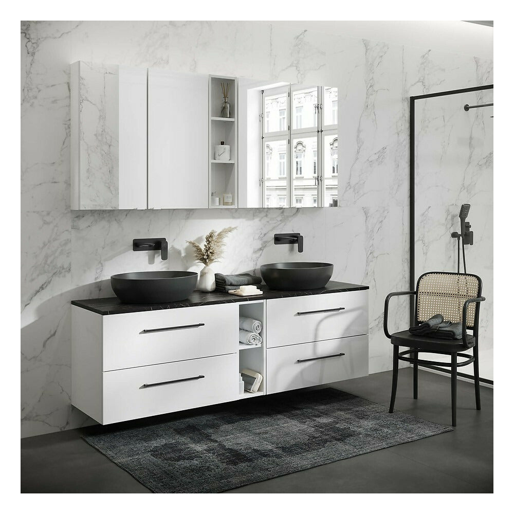 Walk-in параван Cersanit Larga черен 100x200 см
