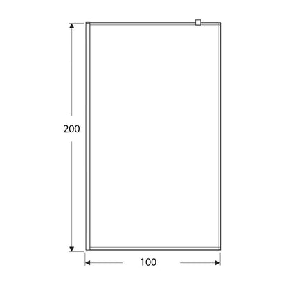 Параван за душ тип Walk-in хром Rune Borr 100x200 см