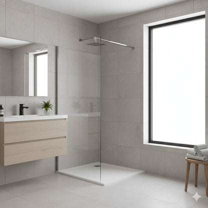 Кристал на душ Walk-in хром Rune Syn 100x200 см