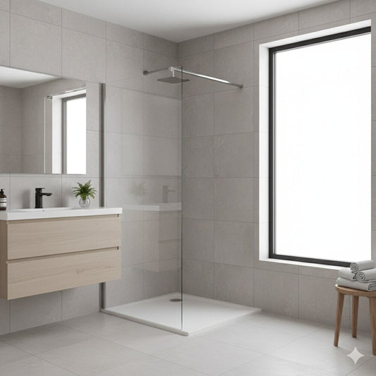 Кристал на душ Walk-in хром Rune Syn 100x200 см