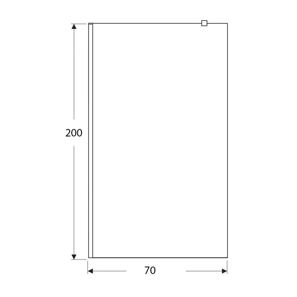 Walk-in Shower Screen Chrome Rune Syn 70x200 cm