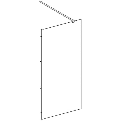 Парван за душ тип Walk-in Geberit Geo 100x200 см стъкло закалено 8 мм