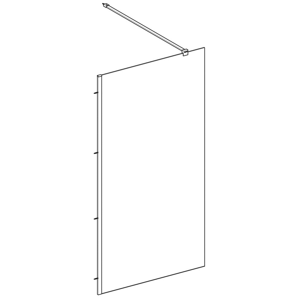 Парван за душ тип Walk-in Geberit Geo 110x200 см стъкло закалено 8 мм