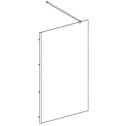 Walk-in душ параван Geberit Geo 120x200 см стъкло 8 мм