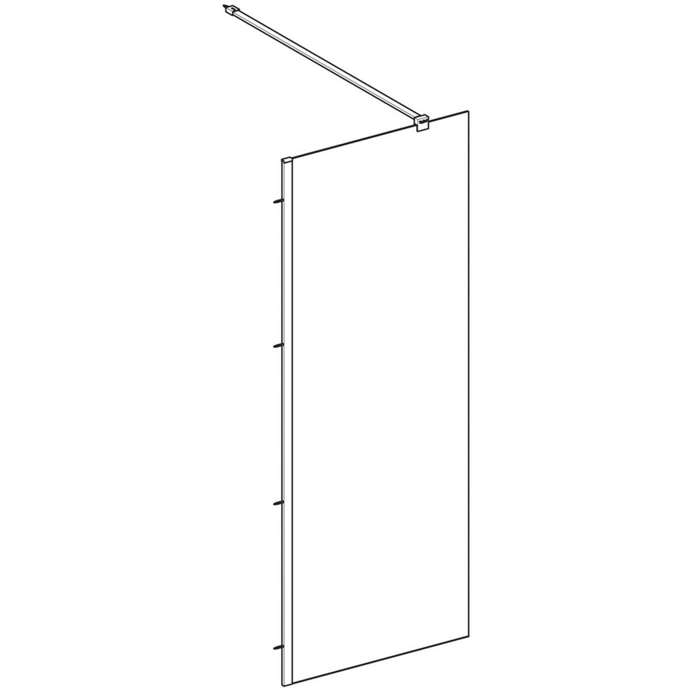 Душ параван Walk-in Geberit Geo 80x200 см, 8 мм закалено стъкло