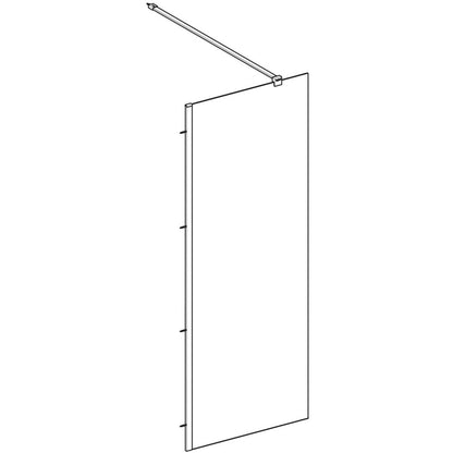 Душ параван Walk-in Geberit Geo 80x200 см, 8 мм закалено стъкло