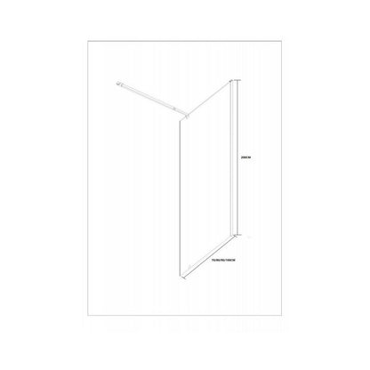 Душ параван тип Walk-In Inter Ceramic хром 90x200 см стъкло прозрачно