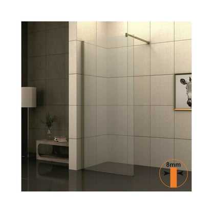Параван за душ тип Walk-In Inter Ceramic, златен профил - прозрачно стъкло 80x200 см