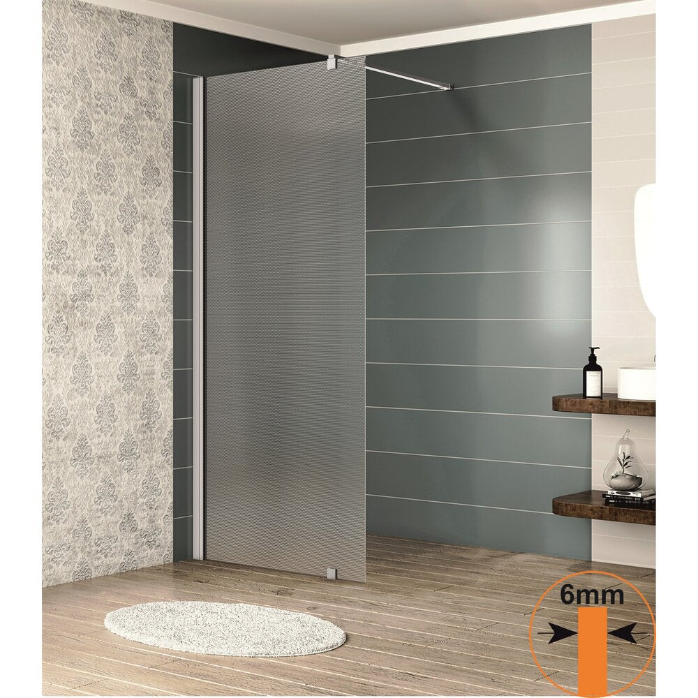Парван за душ тип Walk-In Inter Ceramic профил хром 100x200 см стъкло мат.