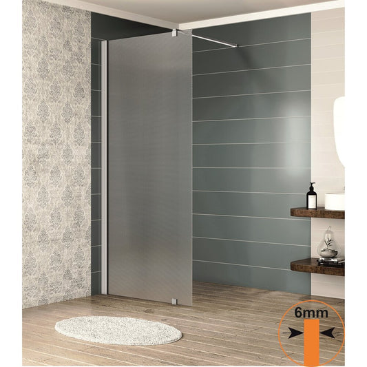 Парван за душ тип Walk-In Inter Ceramic профил хром 100x200 см стъкло мат.