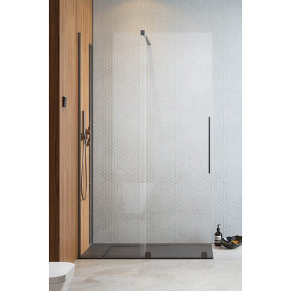 Душ параван тип Walk-in Radaway Furo GunMetal матово-прозрачен 80 cm стъкло закалено 8 mm ляво