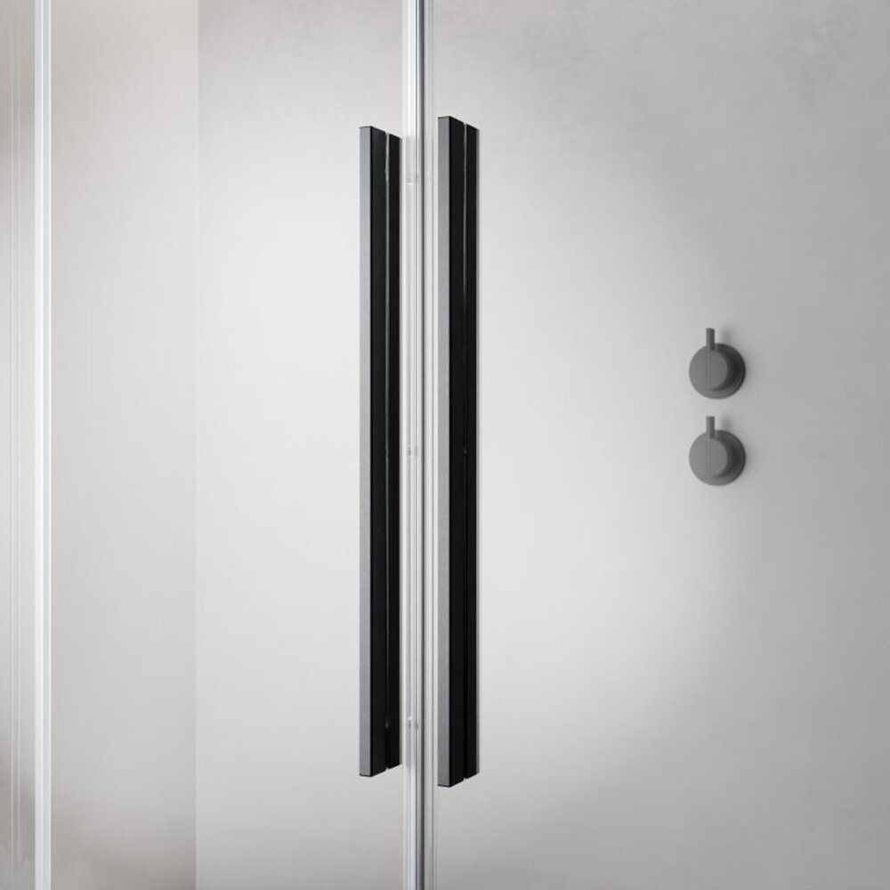 Душ параван тип Walk-in Radaway Furo GunMetal матово-прозрачен 80 cm стъкло закалено 8 mm ляво