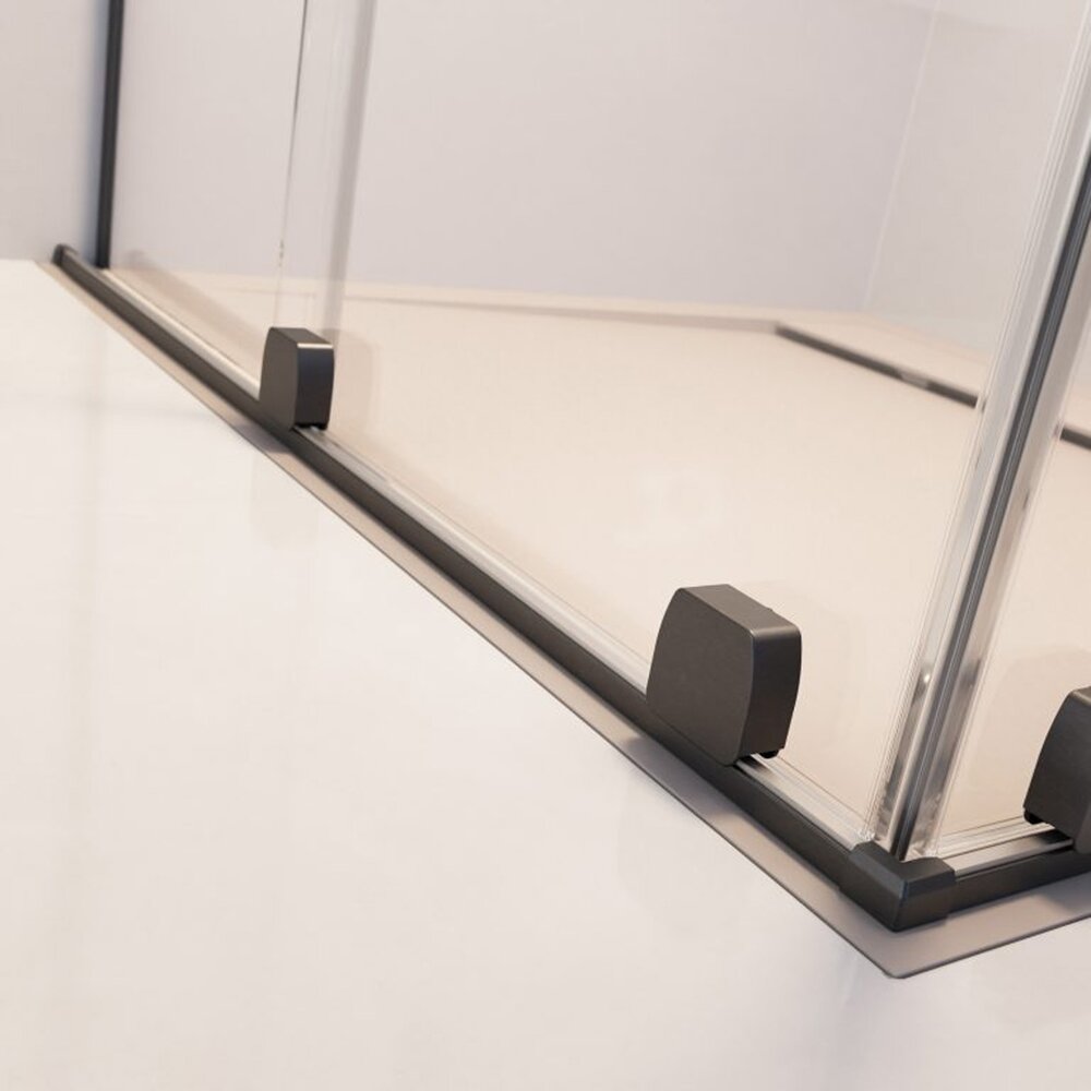Душ параван тип Walk-in Radaway Furo GunMetal матово-прозрачен 80 cm стъкло закалено 8 mm ляво