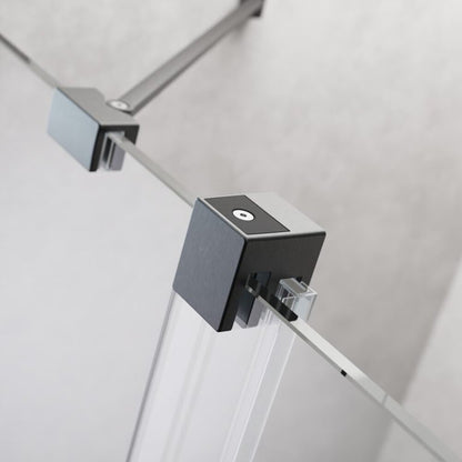 Душ параван тип Walk-in Radaway Furo GunMetal матово-прозрачен 80 cm стъкло закалено 8 mm ляво
