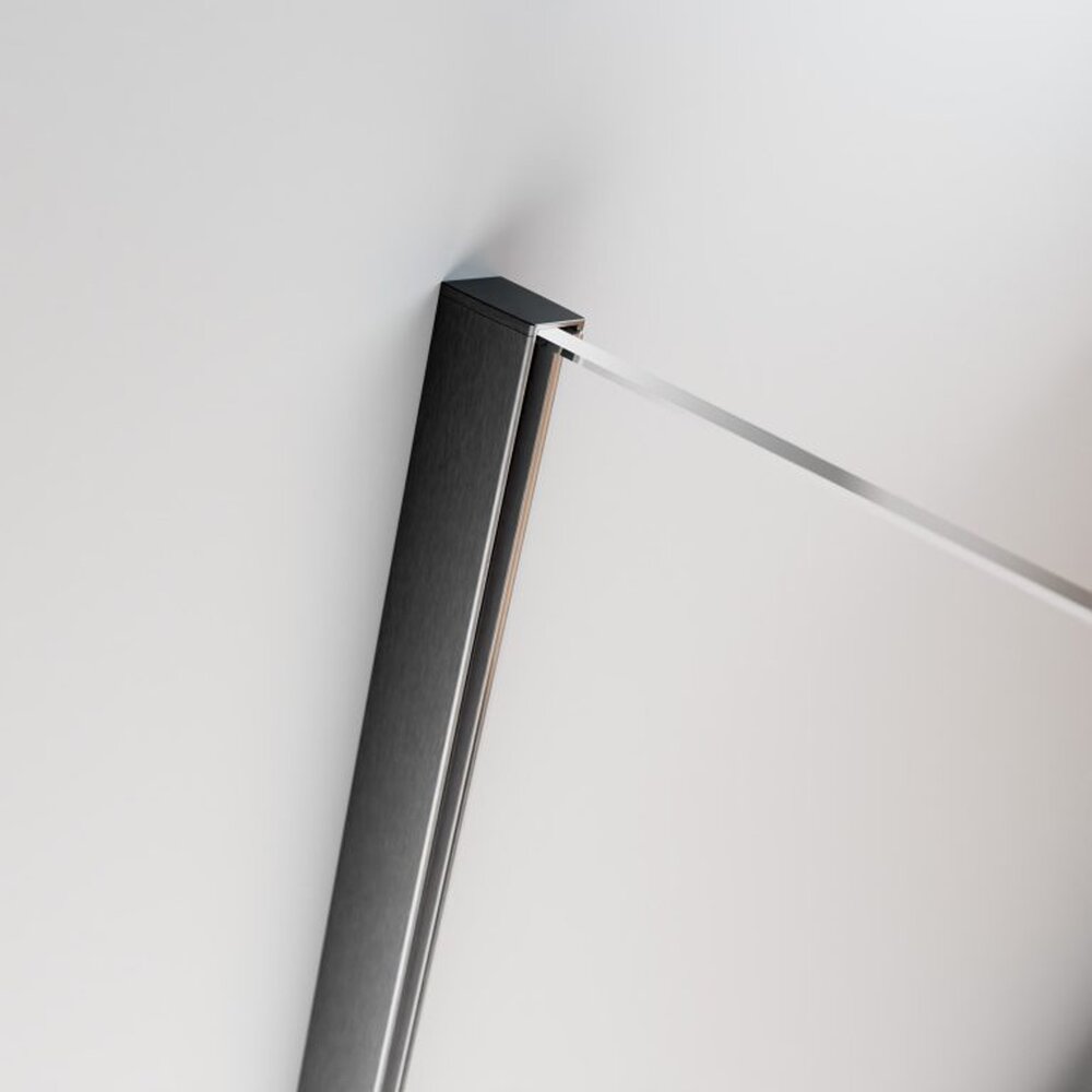 Душ параван тип Walk-in Radaway Furo GunMetal матово-прозрачен 80 cm стъкло закалено 8 mm ляво