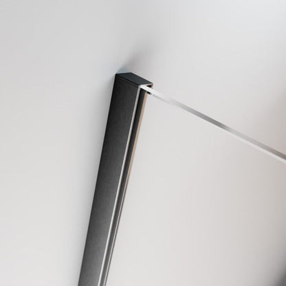 Душ параван тип Walk-in Radaway Furo GunMetal матово-прозрачен 80 cm стъкло закалено 8 mm ляво