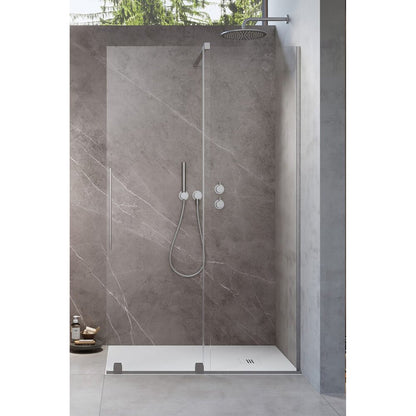 Душ параван тип Walk-in Radaway Furo никел матово-прозрачен 140 cm стъкло закалено 8 mm дясно