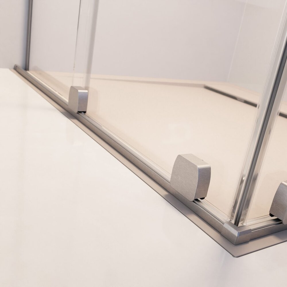 Душ параван тип Walk-in Radaway Furo никел матово-прозрачен 140 cm стъкло закалено 8 mm дясно
