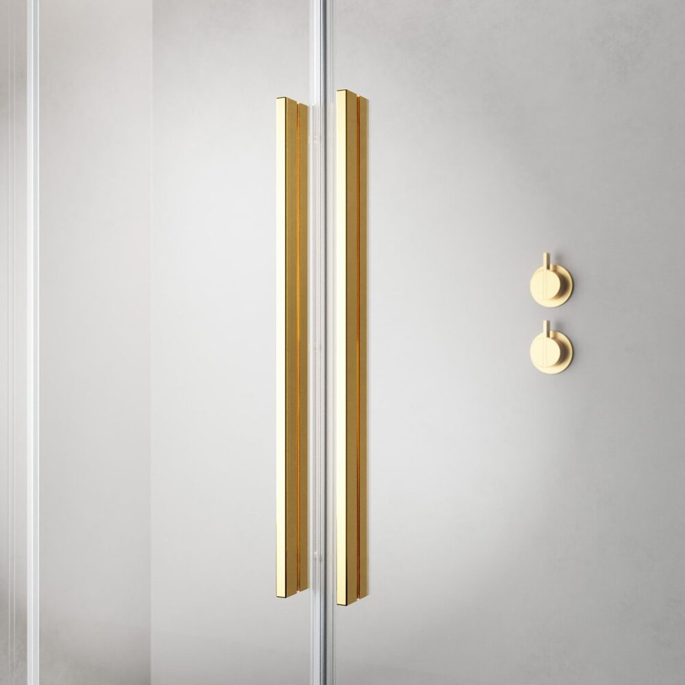 Душ параван тип Walk-in Radaway Furo SL златист лъскав-прозрачен 120 cm стъкло закалено 8 mm ляво