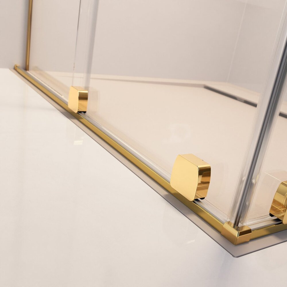 Душ параван тип Walk-in Radaway Furo SL златист лъскав-прозрачен 120 cm стъкло закалено 8 mm ляво