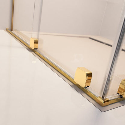 Душ параван тип Walk-in Radaway Furo SL златист лъскав-прозрачен 120 cm стъкло закалено 8 mm ляво