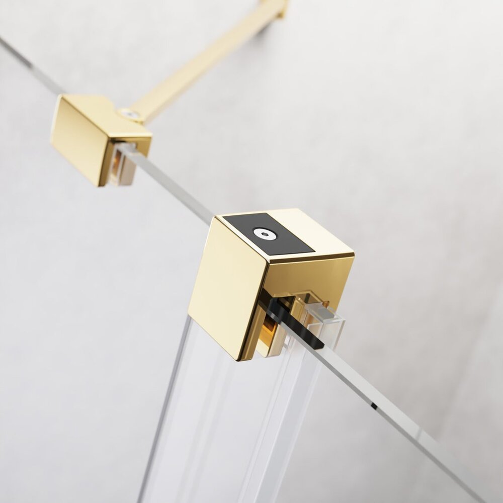 Душ параван тип Walk-in Radaway Furo SL златист лъскав-прозрачен 120 cm стъкло закалено 8 mm ляво
