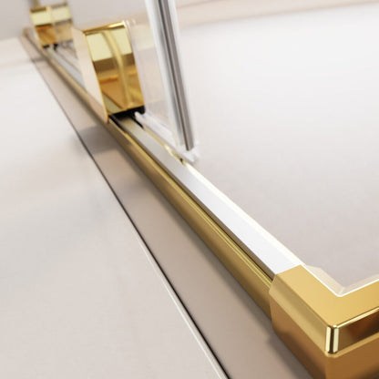Душ параван тип Walk-in Radaway Furo SL златист лъскав-прозрачен 120 cm стъкло закалено 8 mm ляво