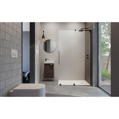 Душ параван тип Walk-in Radaway Furo SL черен мат-прозрачен 80 cm стъкло закалено 8 mm дясно