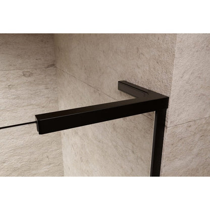 Душ параван тип Walk-in Radaway Furo SL черен мат-прозрачен 80 cm стъкло закалено 8 mm дясно