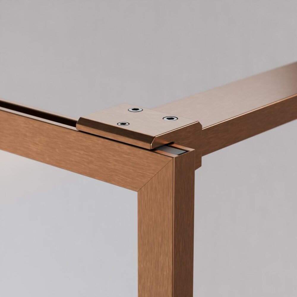Душ параван тип Walk-in Radaway Modo F II с brushed copper-прозрачен 125 cm закалено стъкло 8 mm