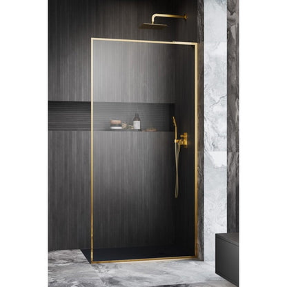 Душ параван тип Walk-in Radaway Modo F SL II златист лъскав-прозрачен 60 cm закалено стъкло 8 mm ляво