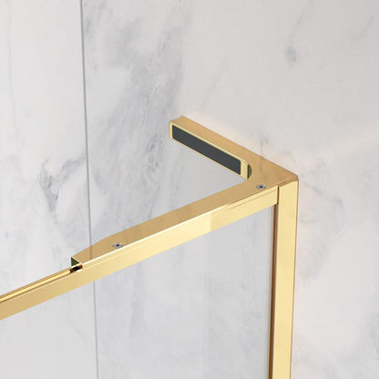 Душ параван тип Walk-in Radaway Modo F SL II златист лъскав-прозрачен 60 cm закалено стъкло 8 mm ляво