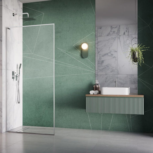 Душ параван тип Walk-in Radaway Modo F SL II хром-прозрачен 70 cm закалено стъкло 8 mm ляво