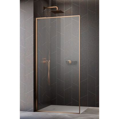 Душ параван тип Walk-in Radaway Modo F SL II медна четка-прозрачна 75 cm закалено стъкло 8 mm ляво