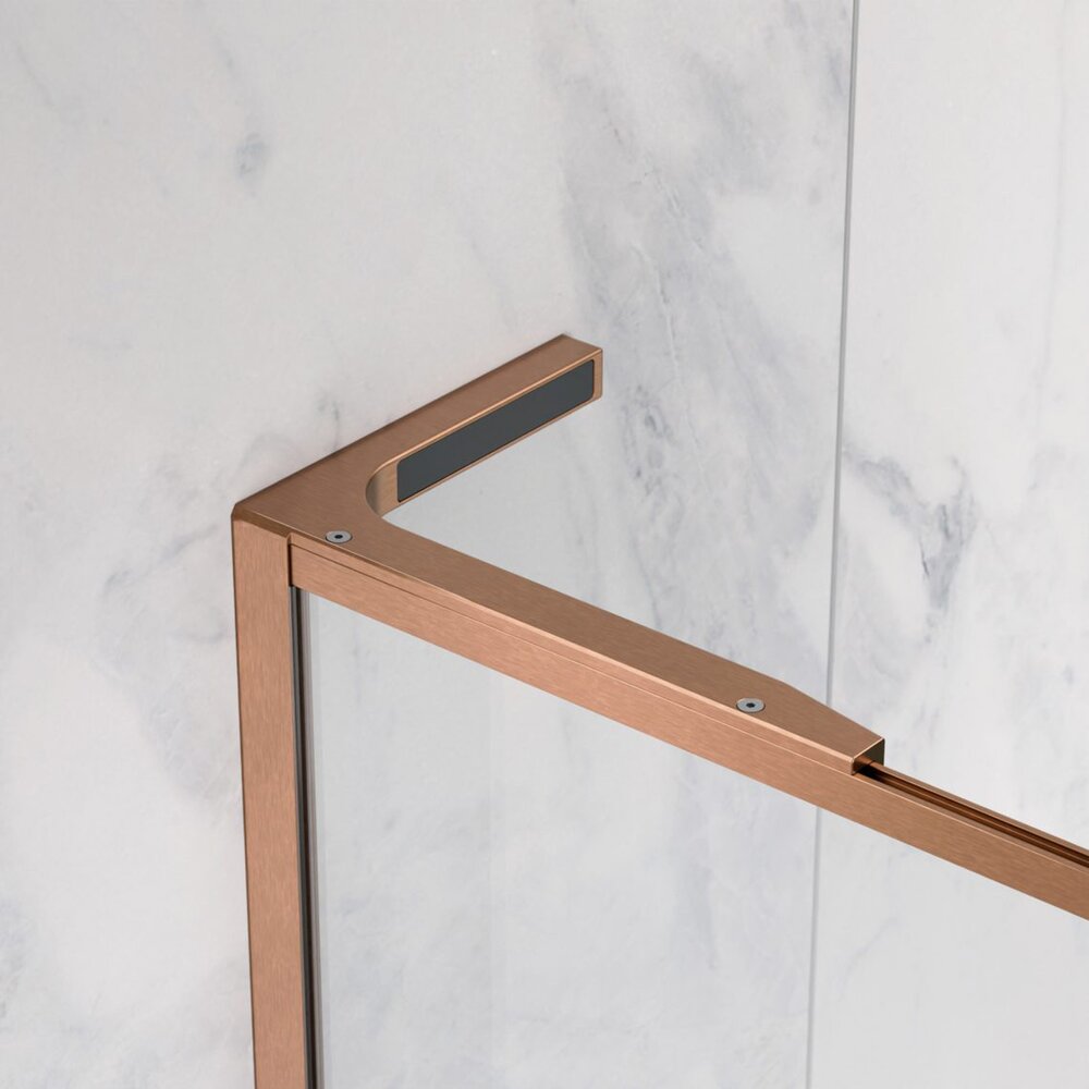 Душ параван тип Walk-in Radaway Modo F SL II медна четка-прозрачна 75 cm закалено стъкло 8 mm ляво